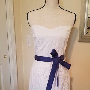 DKNY White Eyelet Strapless